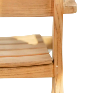 Sillón de Comedor para Balcón de Madera de Teca Sólida, Moderno, Minimalista y de Lujo, Resistente al Agua y Ecológico para Uso en Restaurantes - Product Image 4