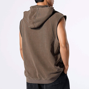 Camiseta sin mangas extragrande de algodón 100% para hombre, estilo urbano, hip hop, deportiva, venta al por mayor - Product Image 6