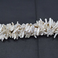 Perles de pierres précieuses de forme irrégulière, perles de forme unique, perles de perles d'eau douce naturelles blanches, perles baroques Biwa, longues, 16 mm, 18 mm, 22 mm, 24 mm, pour bijoux