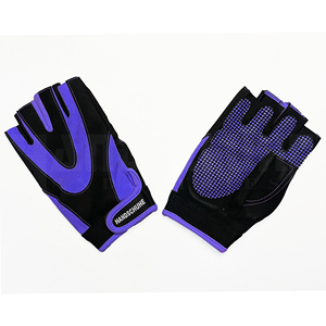 Guantes de Gimnasio de Medio Dedo, Material PU Resistente, Correa de Muñeca Ajustable, Agarre para Levantamiento de Pesas, Unisex, para Fisicoculturismo - Product Image 6