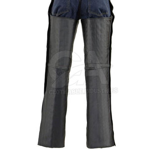 Polainas Completas de Cuero Genuino para Montar a Caballo, Protección Premium para Piernas, Estilo Vaquero Occidental - Product Image 4