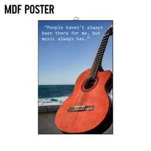 Póster Flotante con Diseño de Guitarra Acústica, Decoración de Pared de Madera MDF - Product Image 2