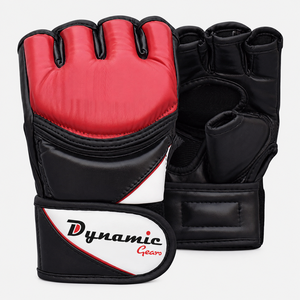 Meilleur prix pour les gants de boxe MMA pour hommes, demi-doigts, en cuir, avec poignées, fermeture à boucle, taille adulte, fabriqués au Pakistan, service OEM - Product Image 4