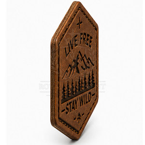Écussons en cuir personnalisés de qualité supérieure, logo en relief, accessoires durables pour vêtements, vestes, sacs, chapeaux, vente en gros - Product Image 6