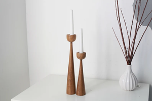 Support de bougie en bois fait main, décoration d'intérieur par B H Brothers - Product Image 2