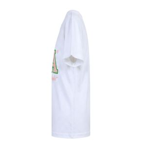 เสื้อยืดผู้หญิงสีขาวปักตัวอักษร ตกแต่งด้วยการปักลาย แขนสั้น สวมใส่สบาย แฟชั่นทันสมัย ผ้าฝ้ายนุ่ม ใส่ได้ทุกวัน มีสไตล์ - Product Image 4