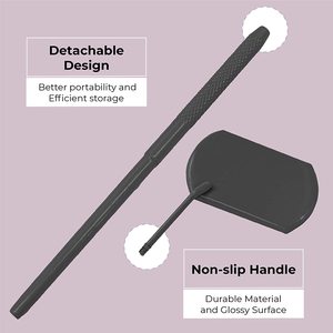 Professional Handheld Stainless Steel High Quality Durable Eyelash Extension Hair Care Crescent Makeup Mirror for Professional - Product Image 3