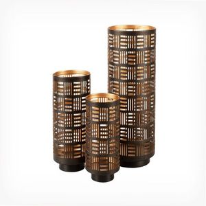 Photophores contemporains en métal offrant des finitions polies, une lumière douce et une harmonie décorative. - Product Image 4