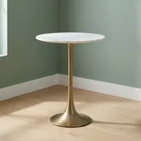 Table basse moderne en métal avec plateau en marbre, design minimaliste durable et écologique, meubles de salon