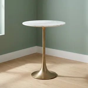 Modern Metal Coffee <b>Table</b> with <b>Marble</b> <b>Top</b> Durable Eco-Friendly Minimalist Design Living Room Furniture - Product Image 5