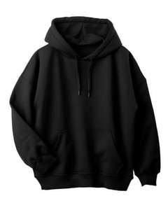 Sweat-shirt à capuche zippé noir pour homme, 100 % coton French Terry, coupe ample, décontracté, streetwear d'hiver, surdimensionné, éco-responsable - Product Image 4