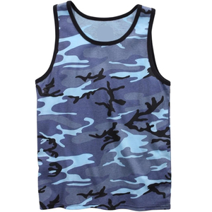 Camiseta sin mangas para hombre al por mayor, ligera, de verano, para gimnasio, con logo personalizado, de algodón, transpirable, para deporte y fitness. - Product Image 1