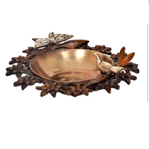Cuenco Decorativo de Metal con Acabado Antiguo en Cobre, Diseño Exclusivo, Estilo Único, para Servir Frutas, Frutos Secos y Dátiles - Product Image 1