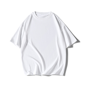 Camiseta de Manga Corta para Hombre, Cuello Redondo, 100% Algodón, Corte Holgado, Estilo Casual, Tejido Jersey, Color Liso - Product Image 2