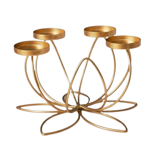 Porte-bougie en fer forgé moderne et créatif fait à la main, ornements romantiques pour table à manger, décoration de la maison - Product Image 1