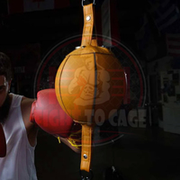 Ballon d'entraînement de réflexe élastique réglable pour la gym, en cuir de qualité supérieure, écologique et durable, sacs de frappe à double extrémité