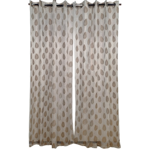 4x7ft Modern Floral <b>Pleated</b> Jacquard Blackout Hotel Home Office <b>Curtain</b> Panel with <b>Hook</b> - Product Image 2