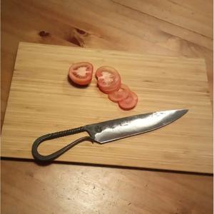 High Quality Hand Forged High Carbon Steel Antique Style Medieval Knife Full Tang Medieval Utility Knife With Leather Cover - Product Image 2