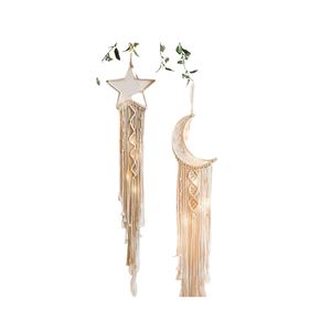 Atrapasueños Decorativo con Cabeza de Lobo, Decoración de Pared para el Hogar, Colgante de Plumas Naturales, Atrapasueños Grande de Macramé para Suministros de India - Product Image 4