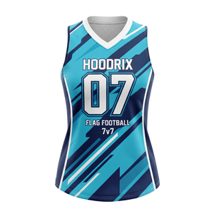 Uniforme Personalizado de Fútbol Americano 7 contra 7 para Mujer, Diseño de Malla Transpirable Sublimada, Venta al Por Mayor, Pedido de Muestra para Chicas - Product Image 2