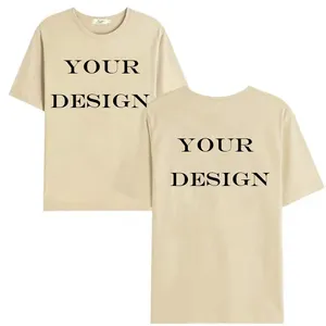 100% Cotton Unisex Front Logo Knitted Hip Hop Style Anti-Wrinkle Regular Fit T-Shirts <b>Half</b> <b>Sleeve</b> Solid O-Neck 210g - Product Image 6
