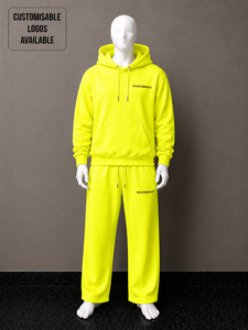 PREMIUM Custom 300-500GSM Heavyweight Fleece Set Tech <b>Men's</b> Fleece Hoodie & Trouser Oversized Streetwear 2-Piece Terry Sweatsuit - Product Image 4