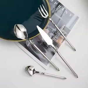 Luxury Kitchen Metal Cutlery <b>Set</b> Stainless Steel Dining Spoon Fork Knife <b>Flatware</b> <b>Set</b> Elegant Tableware Finish - Product Image 3