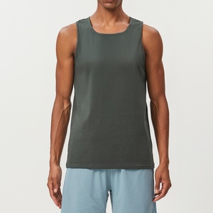 High Quality Cotton <b>Sleeveless</b> Muscle <b>Tshirts</b> for Men Loose Fit Hip Hop Style Top Tanks for Running - Product Image 5