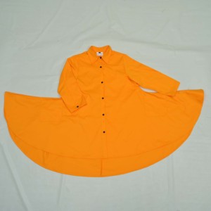 Vestidos Largos de Verano Color Naranja, Estilo Casual para Mujer, Bordados, con Patrón Sólido, Personalizados OEM, Tela de Algodón, Diseño Asimétrico - Product Image 5