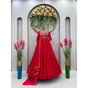 Party Wear XL Gown avec fil et séquence pour un look élégant - Product Image 4