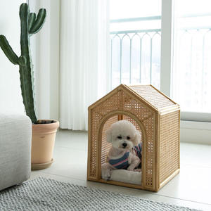 Lits pour chiens en rotin, lit pour animaux de compagnie en bambou, vente en gros, prix bas - Product Image 4
