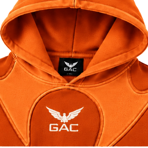 Ensemble sweat à capuche et pantalon de survêtement unisexe orange oversize, style streetwear décontracté, coupe ample, tenue d'hiver - Product Image 4