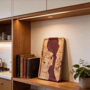 Bandeja de Servir de Madera Natural y Resina Epoxi para Decoración de Cocina y Mesa de Comedor, Bandeja de Servir Artística de Madera y Resina Premium para el Hogar - Product Image 2