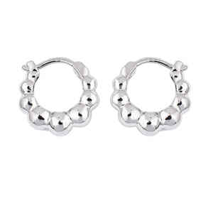 sterling <b>silver</b> 925 bohemian hoop earrings 15mm lightweight <b>silver</b> plated round loop <b>studs</b> for women special occasion gifts - Product Image 1