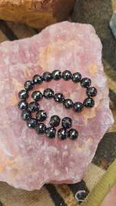 Perles de diamant Moissanite noires de 10,50 mm, 10 pouces, faites à la main, facettées, pour la fabrication de bijoux - Product Image 4