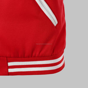 Chaqueta de béisbol de estilo universitario personalizada de alta calidad, algodón de invierno, cuello levantado, bordado de chenilla, procesamiento recubierto - Product Image 5