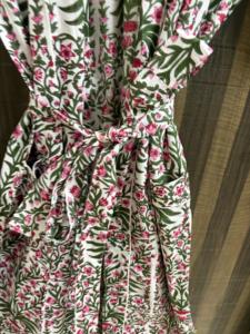 Bata Kimono Floral de Algodón para Mujer, Hecha a Mano con Estampado Digital, Cuello en V, Cierre con Cordón, para Spa, Dama de Honor, Vestido de Verano - Product Image 6