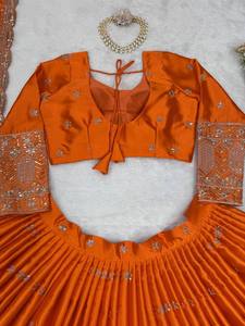 Choli Tradicional con Lentejuelas y Bordados, Reversible y Elástico, para Bodas, Fiestas y Eventos Étnicos, Largo hasta el Tobillo, para Mujer, TENNYC - Product Image 6