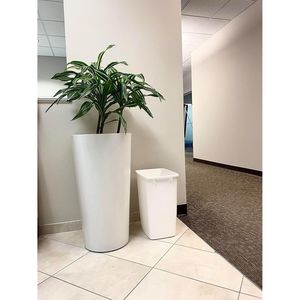 Cestino per Rifiuti da Cucina e Bagno Bianco da 9 Galloni - Product Image 3