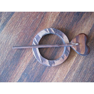 Pasador de Pelo de Madera Natural Hecho a Mano de Primera Calidad, Artesanía en Bambú y Madera - Product Image 2