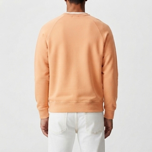 Nouveau sweat-shirt streetwear uni à col rond, style pull, avec poignets et ourlet côtelés, pour homme, marque privée. - Product Image 4