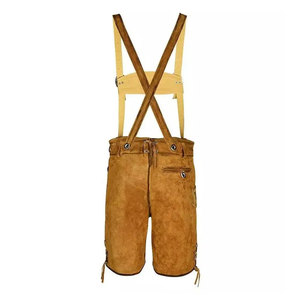 Shorts bavarois en cuir pour hommes à faible MOQ, de haute qualité et respirants, avec sangles, pour la collection 2026 la plus vendue - Product Image 6