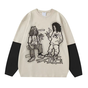 เสื้อยืดแขนยาวสองชั้นคุณภาพพรีเมียมแบบใหม่ หนานุ่ม สวมใส่สบายสำหรับผู้ชาย พร้อมดีไซน์สั่งทำพิเศษ - Product Image 5
