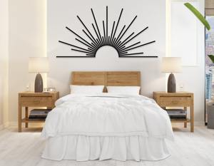 Arte de pared de metal con diseño de sol, escultura decorativa negra hecha a mano, ideal para colgar en la pared, ideal para la cocina, comedor, decoración moderna del hogar - Product Image 6