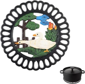 Juego de 2 Salvamanteles Decorativos de Hierro Fundido con Diseño de Búho Negro para Ollas y Sartenes, Decoración para la Encimera de la Cocina, Salvamanteles de Hierro Ecológicos - Product Image 4