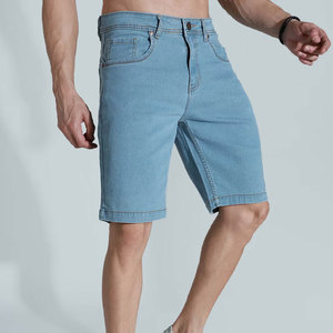 Shorts de Mezclilla Clásicos Casuales para Hombre, Listos para el Fin de Semana, 100% Algodón, Ligeros, Ecológicos, Transpirables, Fáciles de Usar en Verano - Product Image 2