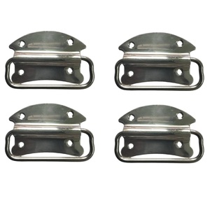 Poignée de tiroir et de meuble Kadi en acier inoxydable de 3 pouces (9 cm x 6 cm) pour armoire, coffre et boîte de rangement - Product Image 1