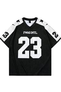 Camiseta de Fútbol Americano para Hombre al por Mayor, Personalizada, de Malla de Poliéster Transpirable, con Número Impreso, Estilo Urbano, Cuello en V, OEM, B2B, EE. UU. - Product Image 2