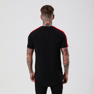 Screen Printed Tracksuit Heavyweight Comfortable Oneck <b>Patchwork</b> Cotton T <b>Shirt</b>, Custom Logo Quick Dry Breathable Short Sleeve - Product Image 2