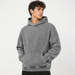 Sweat-shirts à capuche pour hommes 2026 haut de gamme, style tendance, effet délavé, motif uni, coupe confortable, matière durable, apparence élégante, service OEM - Product Image 1